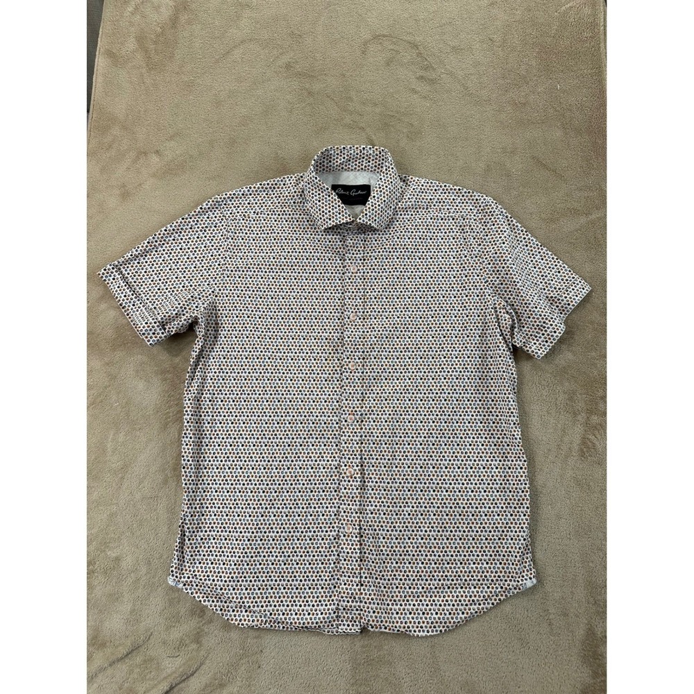 Robert Graham Modern Americana Shirts Men's XL Geometric AOP Flip Cuffs S/S EUC